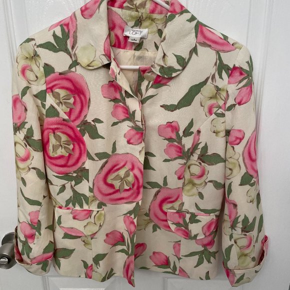 Anne Taylor flowered jacket, size 2 - Picture 3 of 5
